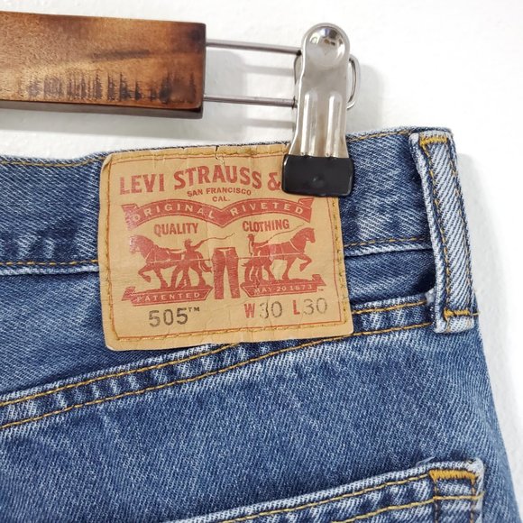 Levi's 505 30X30 Straight Leg Demin Levi Jeans - Picture 10 of 11